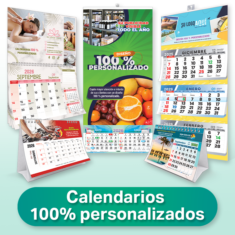 Calendarios 100% Personalizados